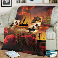 ANZAC Day Film Reel Lest We Forget Blanket Australia NZ Memorial