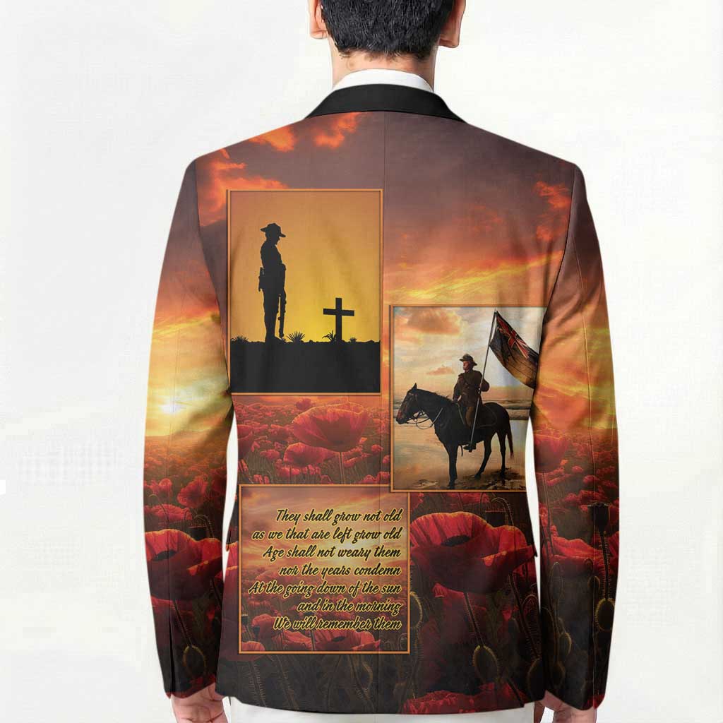ANZAC Day Film Reel Lest We Forget Blazer Australia NZ Memorial