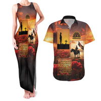 ANZAC Day Film Reel Lest We Forget Couples Matching Tank Maxi Dress and Hawaiian Shirt Australia NZ Memorial LT9 Red - Polynesian Pride