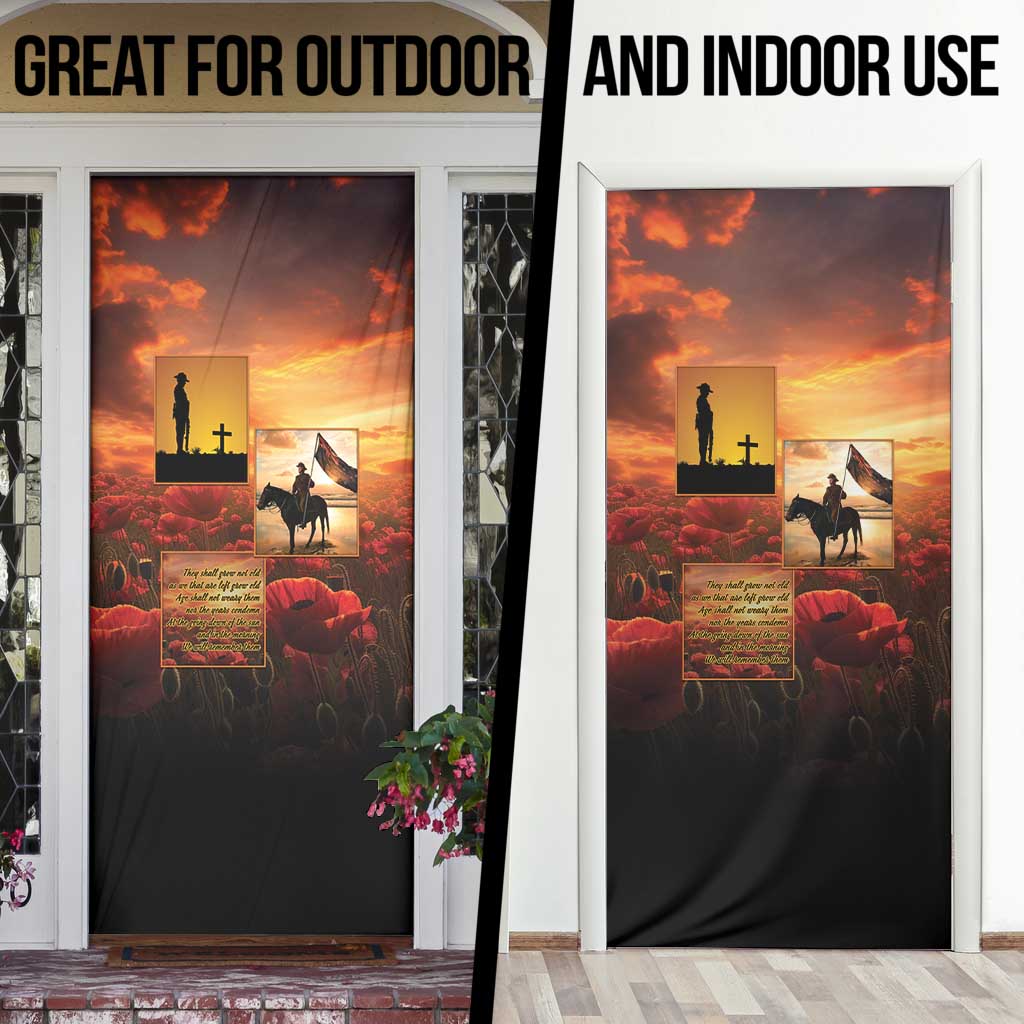 ANZAC Day Film Reel Lest We Forget Door Cover Australia NZ Memorial