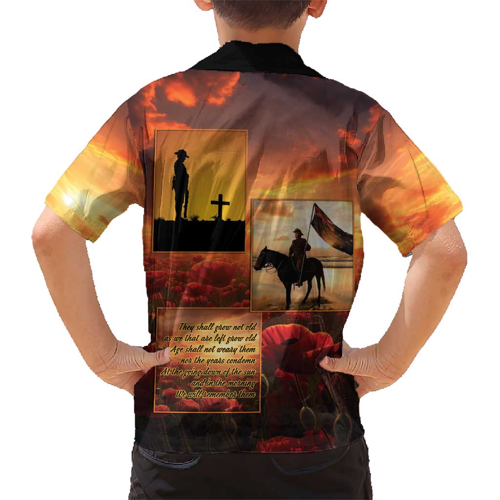 ANZAC Day Film Reel Lest We Forget Family Matching Mermaid Dress and Hawaiian Shirt Australia NZ Memorial LT9 - Polynesian Pride
