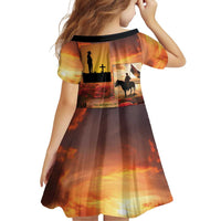 ANZAC Day Film Reel Lest We Forget Family Matching Off Shoulder Short Dress and Hawaiian Shirt Australia NZ Memorial LT9 - Polynesian Pride