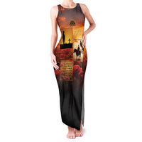 ANZAC Day Film Reel Lest We Forget Family Matching Tank Maxi Dress and Hawaiian Shirt Australia NZ Memorial LT9 Mom's Dress Red - Polynesian Pride