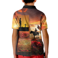 ANZAC Day Film Reel Lest We Forget Kid Polo Shirt Australia NZ Memorial