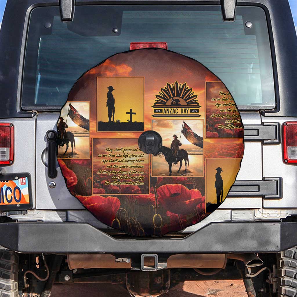 ANZAC Day Film Reel Lest We Forget Spare Tire Cover Australia NZ Memorial