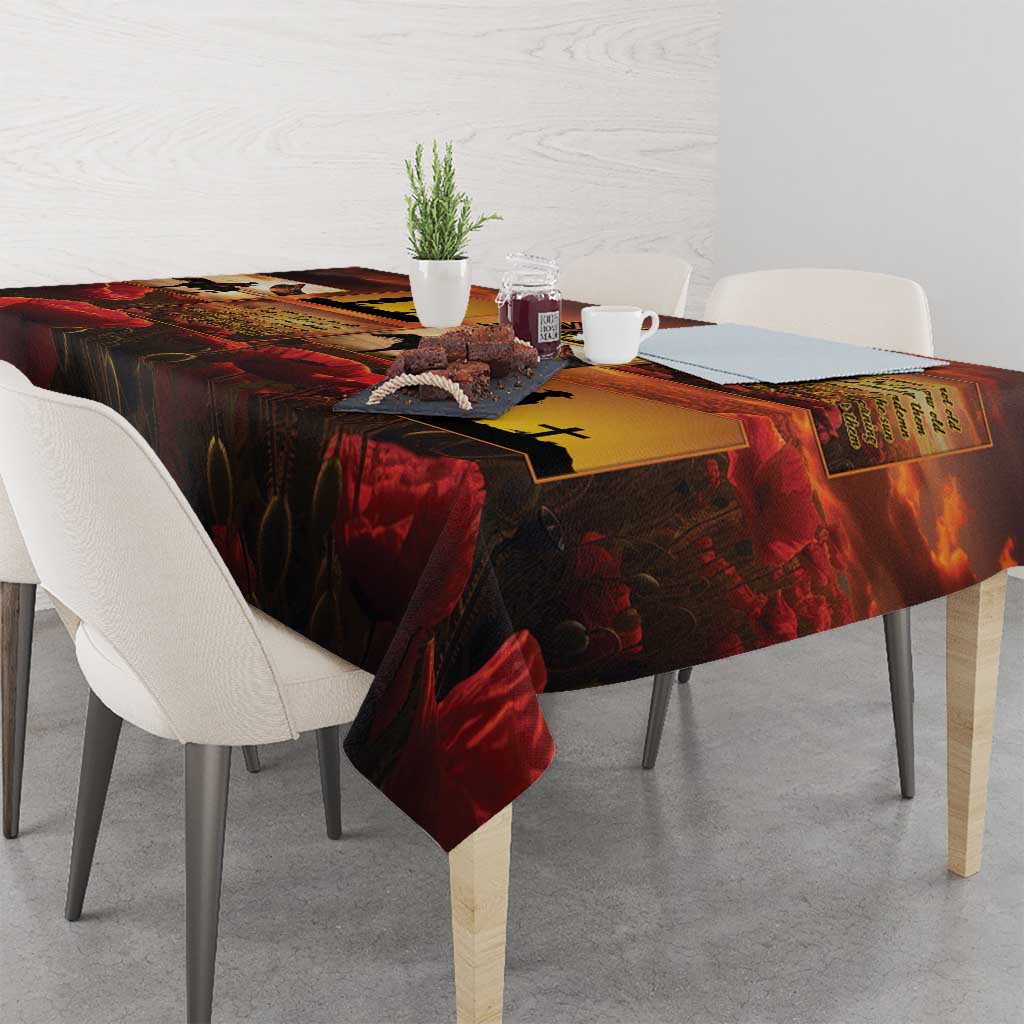 ANZAC Day Film Reel Lest We Forget Tablecloth Australia NZ Memorial