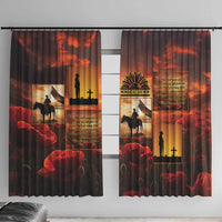 ANZAC Day Film Reel Lest We Forget Window Curtain Australia NZ Memorial