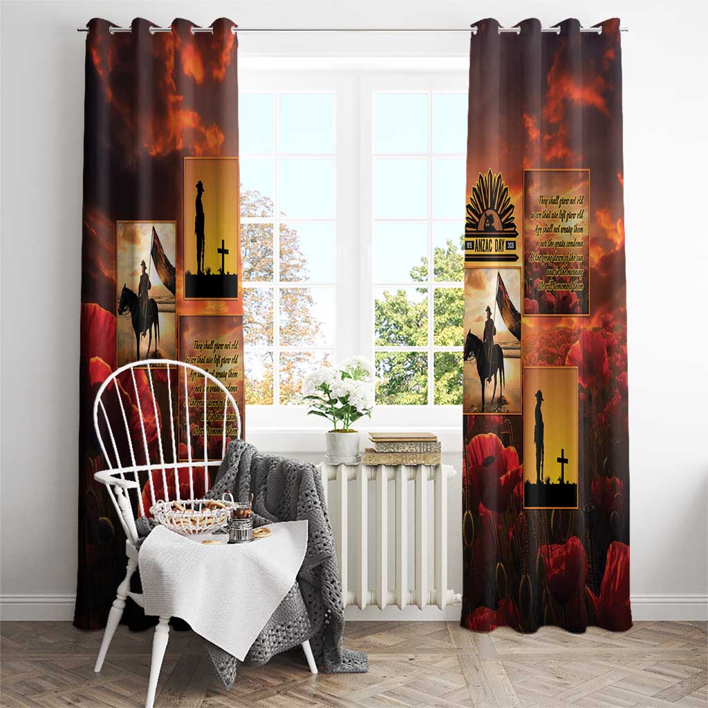 ANZAC Day Film Reel Lest We Forget Window Curtain Australia NZ Memorial