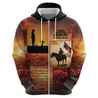 ANZAC Day Film Reel Lest We Forget Zip Hoodie Australia NZ Memorial