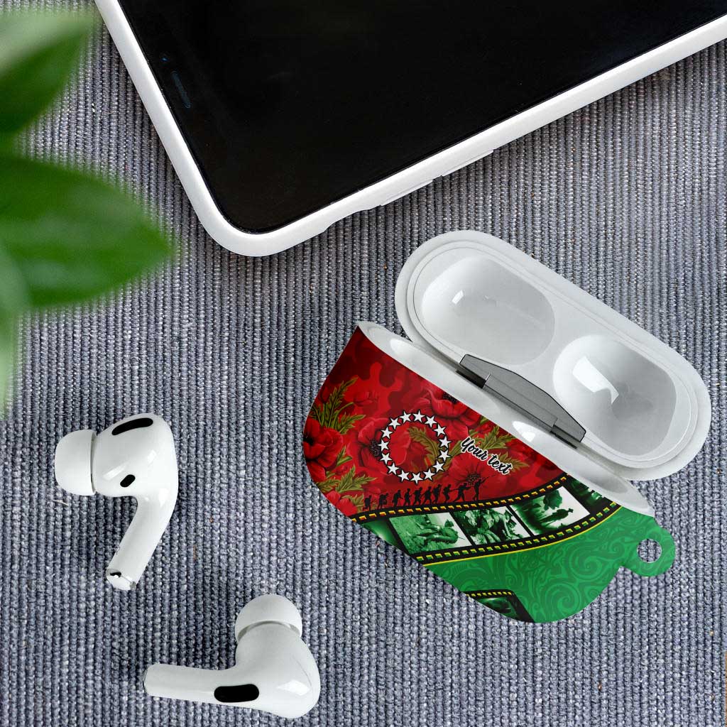 Personalised Cook Islands ANZAC 1915-2026 Filmstrip AirPods Case Lest We Forget 25 April