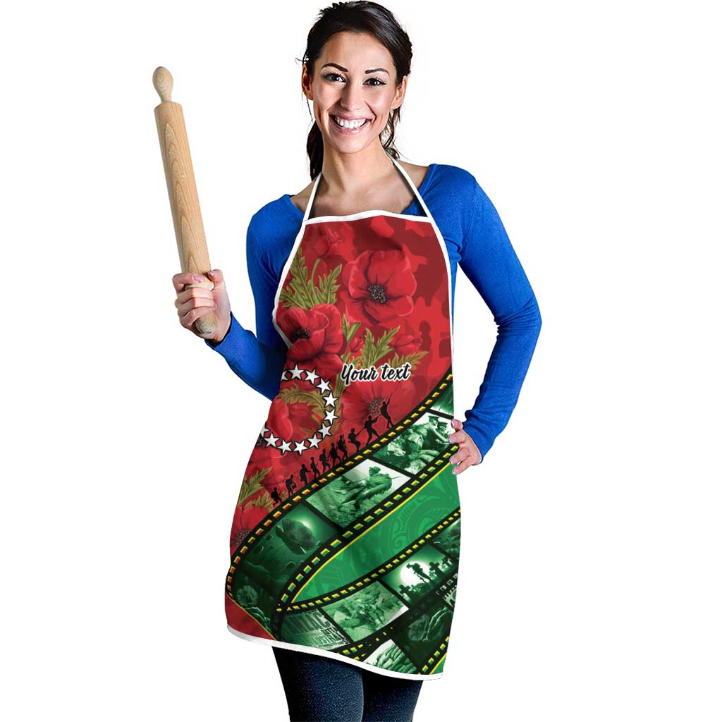 Personalised Cook Islands ANZAC 1915-2026 Filmstrip Apron Lest We Forget 25 April