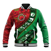Personalised Cook Islands ANZAC 1915-2026 Filmstrip Baseball Jacket Lest We Forget 25 April