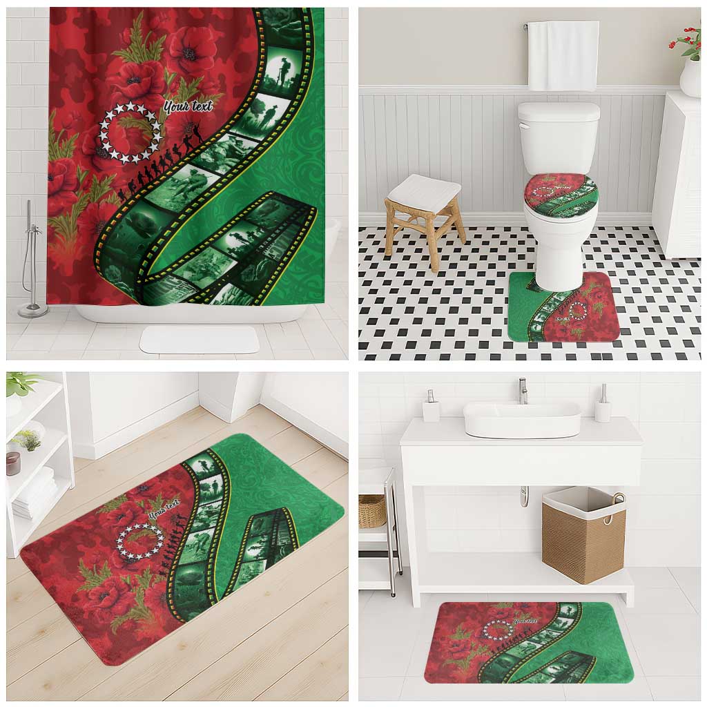 Personalised Cook Islands ANZAC 1915-2026 Filmstrip Bathroom Set Lest We Forget 25 April
