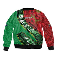 Personalised Cook Islands ANZAC 1915-2026 Filmstrip Bomber Jacket Lest We Forget 25 April