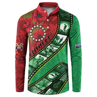 Personalised Cook Islands ANZAC 1915-2026 Filmstrip Button Sweatshirt Lest We Forget 25 April
