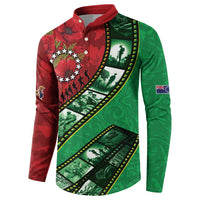 Personalised Cook Islands ANZAC 1915-2026 Filmstrip Button Sweatshirt Lest We Forget 25 April