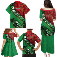 Personalised Cook Islands ANZAC 1915-2026 Filmstrip Family Matching Puletasi and Hawaiian Shirt Lest We Forget 25 April LT9 - Polynesian Pride