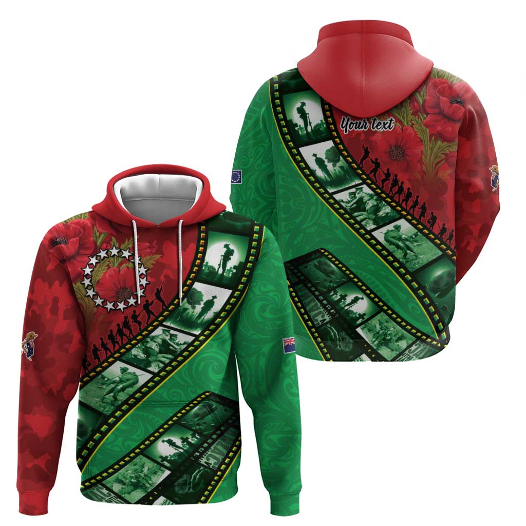 Personalised Cook Islands ANZAC 1915-2026 Filmstrip Hoodie Lest We Forget 25 April