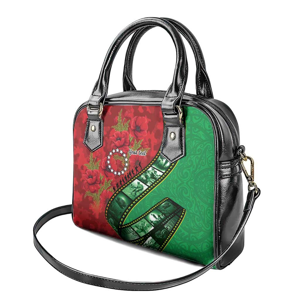 Personalised Cook Islands ANZAC 1915-2026 Filmstrip Shoulder Handbag Lest We Forget 25 April