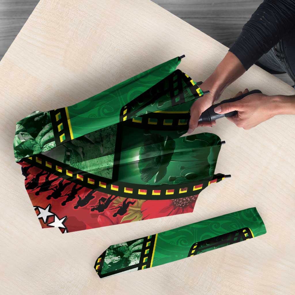 Personalised Cook Islands ANZAC 1915-2026 Filmstrip Umbrella Lest We Forget 25 April