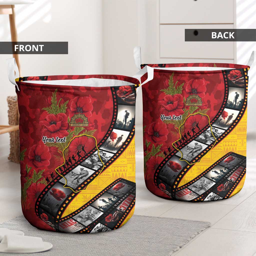 Personalised Niue ANZAC 1915-2026 Filmstrip Laundry Basket Lest We Forget 25 April