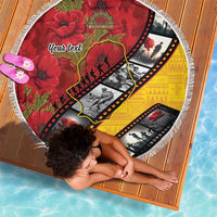 Personalised Niue ANZAC 1915-2026 Filmstrip Beach Blanket Lest We Forget 25 April