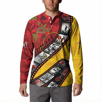 Personalised Niue ANZAC 1915-2026 Filmstrip Button Sweatshirt Lest We Forget 25 April LT9 - Polynesian Pride