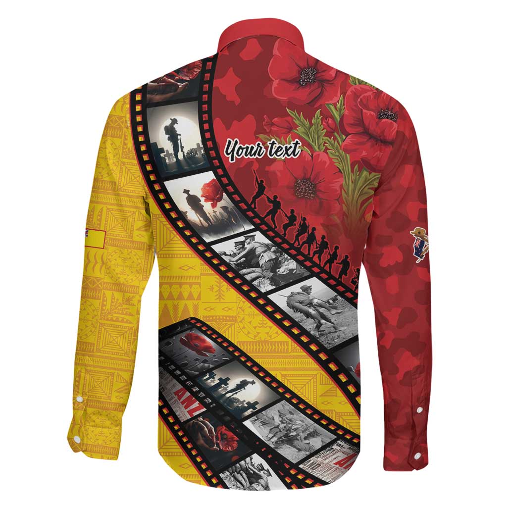 Personalised Niue ANZAC 1915-2026 Filmstrip Family Matching Mermaid Dress and Hawaiian Shirt Lest We Forget 25 April LT9 - Polynesian Pride