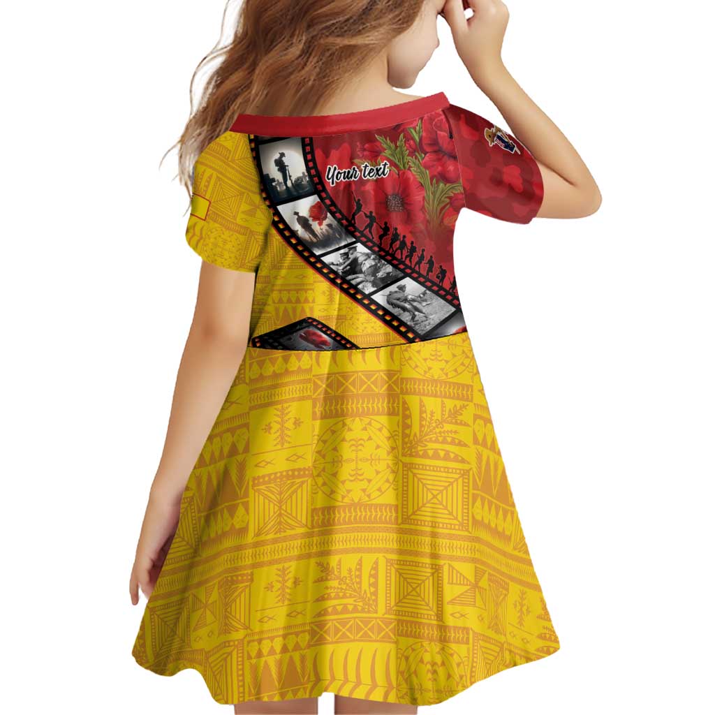 Personalised Niue ANZAC 1915-2026 Filmstrip Family Matching Off The Shoulder Long Sleeve Dress and Hawaiian Shirt Lest We Forget 25 April LT9 - Polynesian Pride