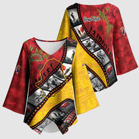 Personalised Niue ANZAC 1915-2026 Filmstrip Kimono Sleeve Blouse Lest We Forget 25 April