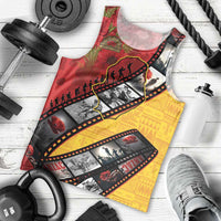 Personalised Niue ANZAC 1915-2026 Filmstrip Men Tank Top Lest We Forget 25 April