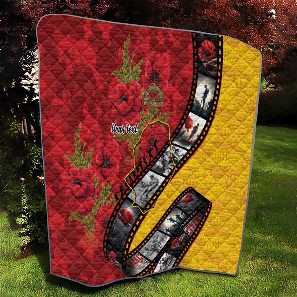 Personalised Niue ANZAC 1915-2026 Filmstrip Quilt Lest We Forget 25 April