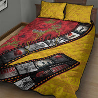 Personalised Niue ANZAC 1915-2026 Filmstrip Quilt Bed Set Lest We Forget 25 April