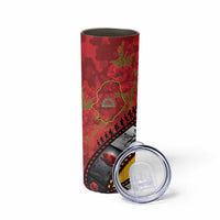 Personalised Niue ANZAC 1915-2026 Filmstrip Skinny Tumbler Lest We Forget 25 April LT9 - Polynesian Pride