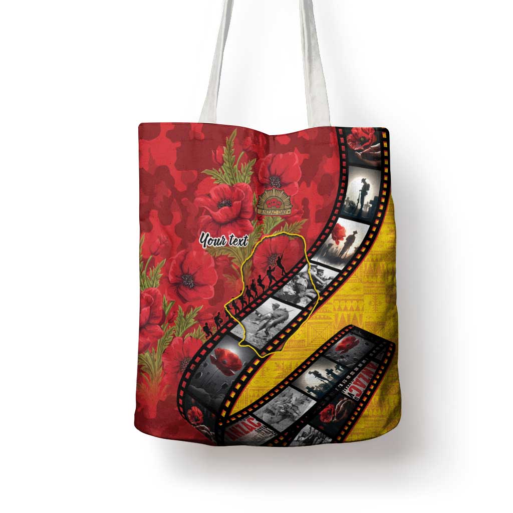 Personalised Niue ANZAC 1915-2026 Filmstrip Tote Bag Lest We Forget 25 April