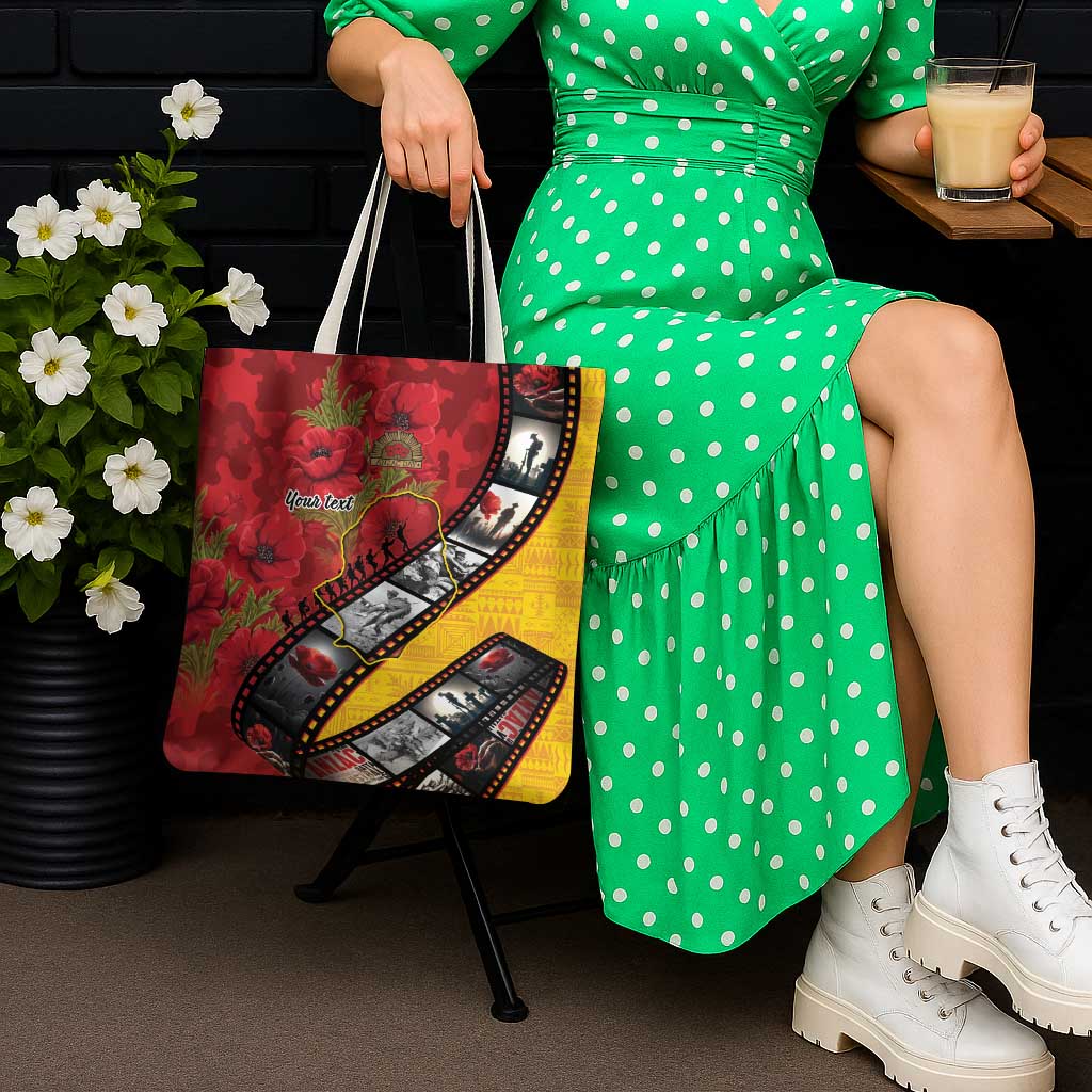 Personalised Niue ANZAC 1915-2026 Filmstrip Tote Bag Lest We Forget 25 April