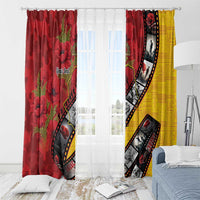 Personalised Niue ANZAC 1915-2026 Filmstrip Window Curtain Lest We Forget 25 April