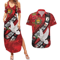 Personalised Tonga ANZAC 1915-2026 Filmstrip Couples Matching Summer Maxi Dress and Hawaiian Shirt Lest We Forget 25 April