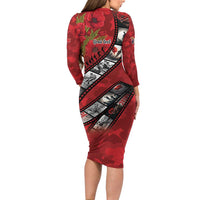 Personalised Tonga ANZAC 1915-2026 Filmstrip Family Matching Long Sleeve Bodycon Dress and Hawaiian Shirt Lest We Forget 25 April LT9 - Polynesian Pride