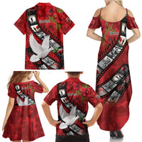 Personalised Tonga ANZAC 1915-2026 Filmstrip Family Matching Summer Maxi Dress and Hawaiian Shirt Lest We Forget 25 April LT9 - Polynesian Pride