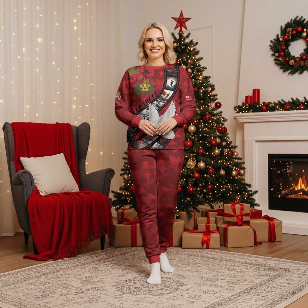 Personalised Tonga ANZAC 1915-2026 Filmstrip Pajama Set Lest We Forget 25 April