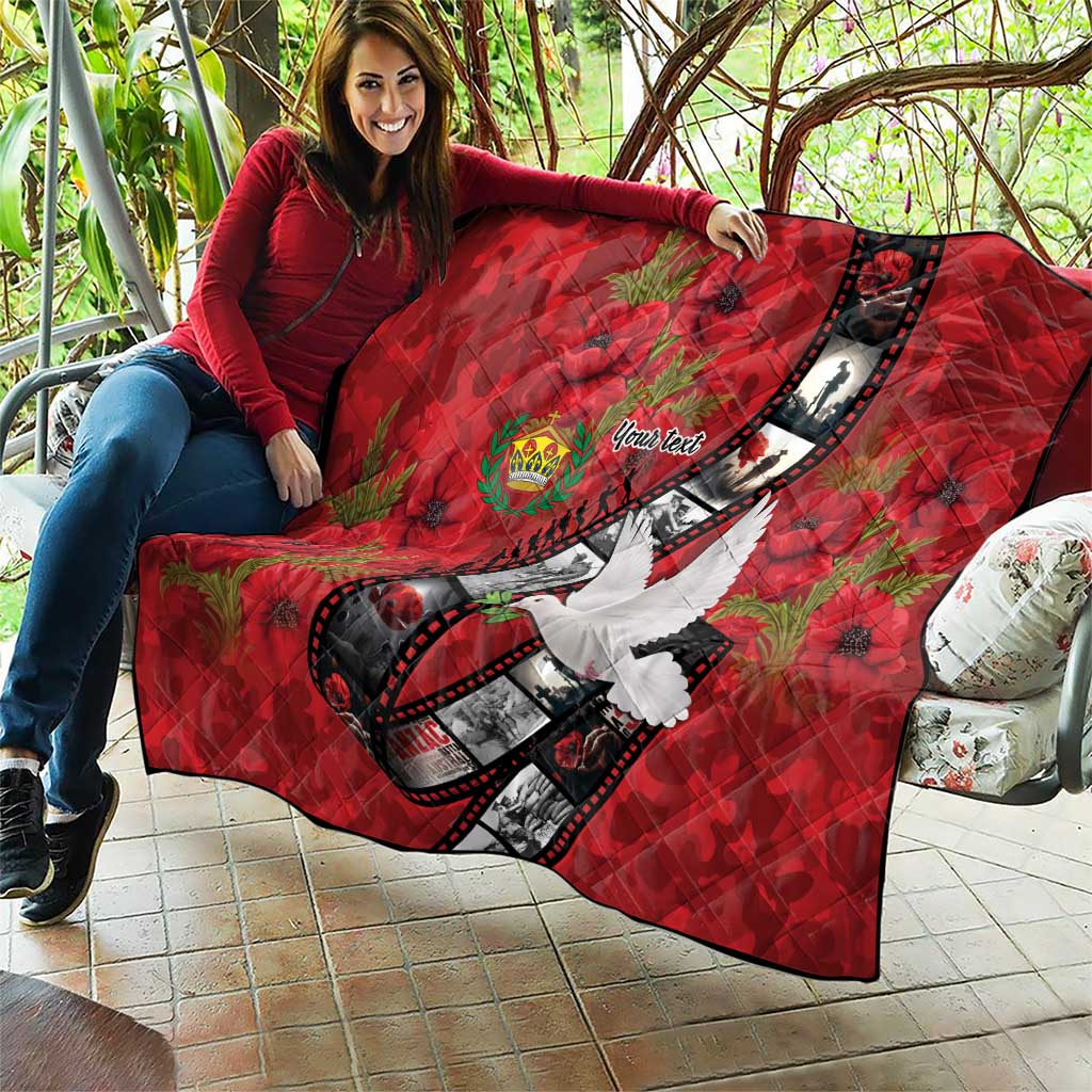 Personalised Tonga ANZAC 1915-2026 Filmstrip Quilt Lest We Forget 25 April