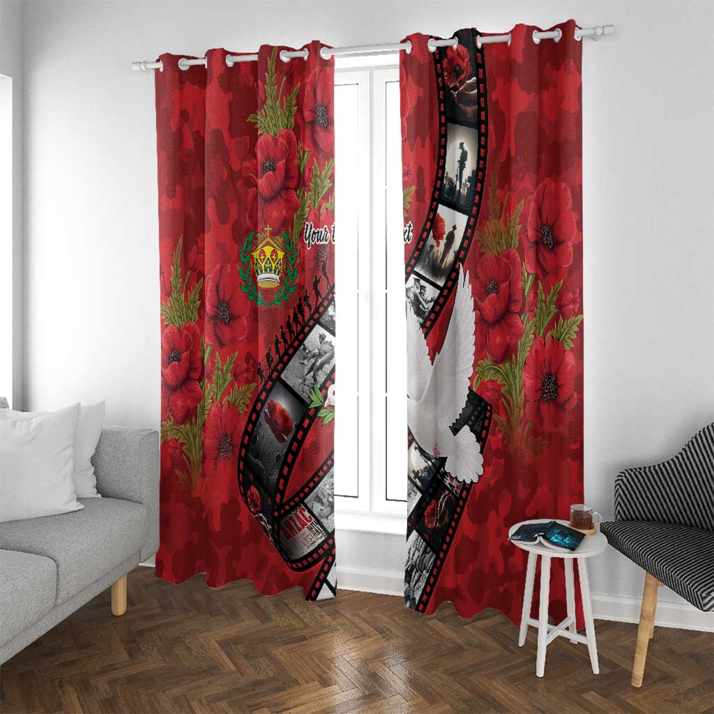 Personalised Tonga ANZAC 1915-2026 Filmstrip Window Curtain Lest We Forget 25 April