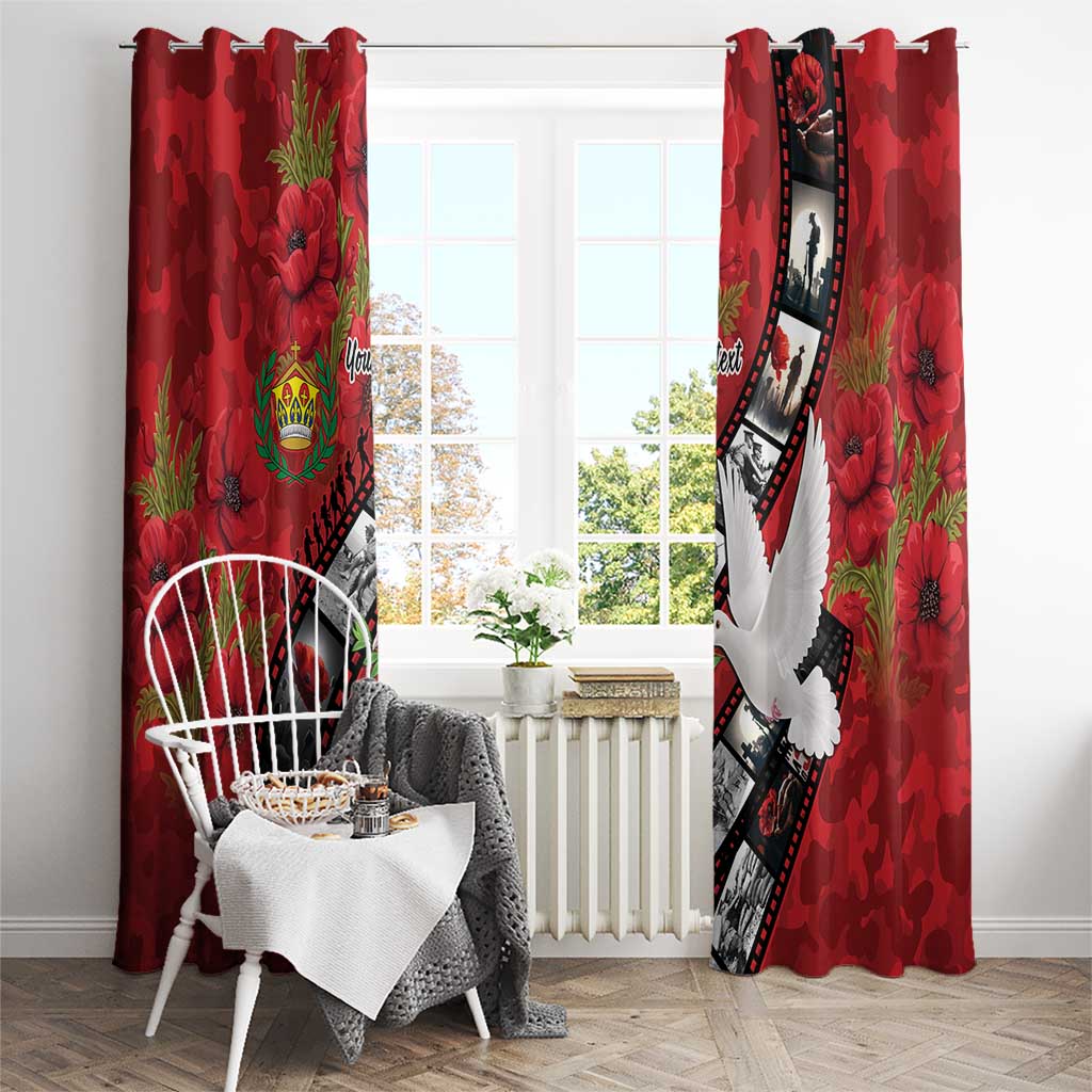 Personalised Tonga ANZAC 1915-2026 Filmstrip Window Curtain Lest We Forget 25 April