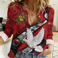Personalised Tonga ANZAC 1915-2026 Filmstrip Women Casual Shirt Lest We Forget 25 April