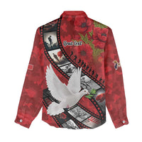 Personalised Tonga ANZAC 1915-2026 Filmstrip Women Casual Shirt Lest We Forget 25 April