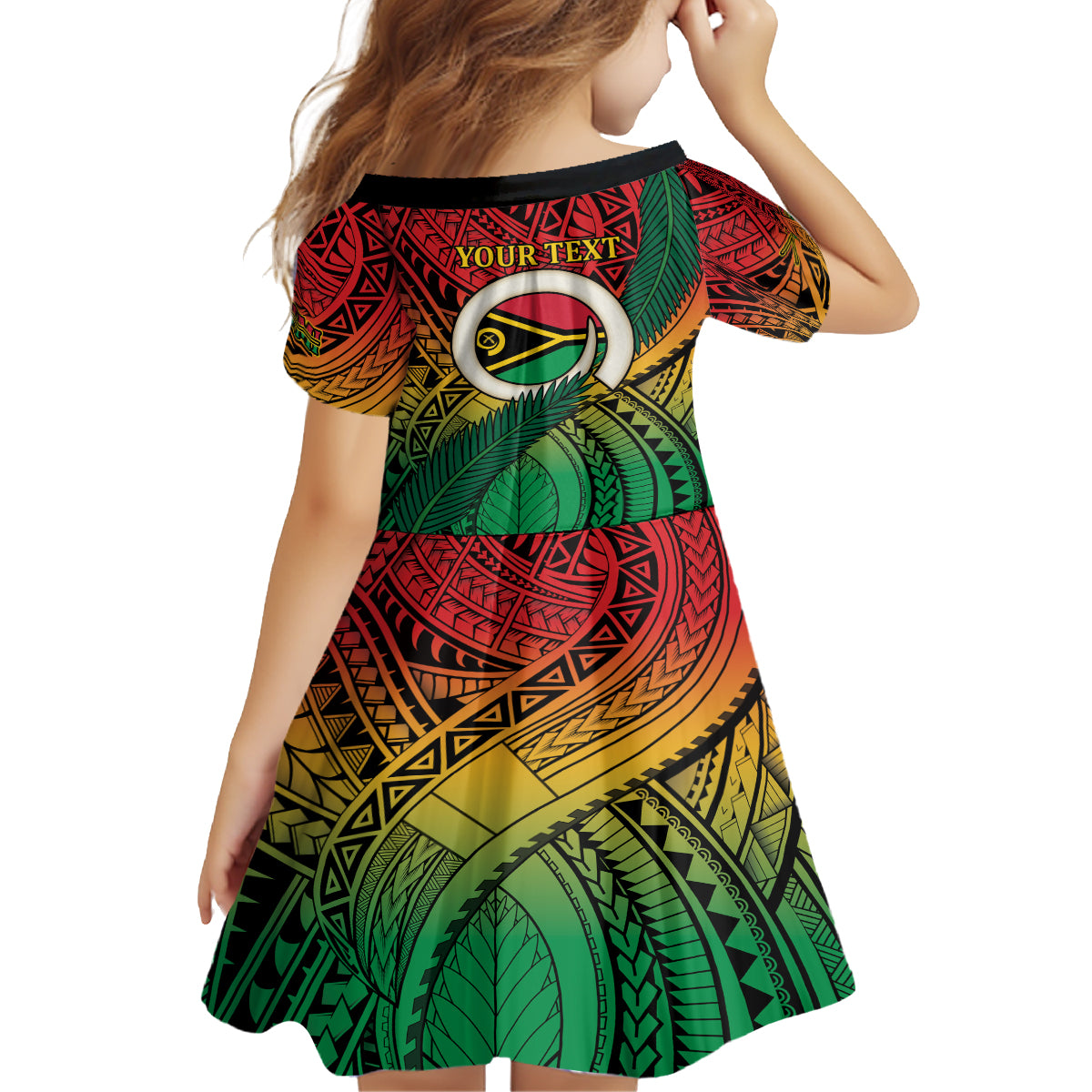 Personalised Vanuatu Yumi 44th Indipendens Dei Family Matching Off Shoulder Short Dress and Hawaiian Shirt Vanuatuan Broad Tusk with Polynesian Tribal LT9 - Polynesian Pride