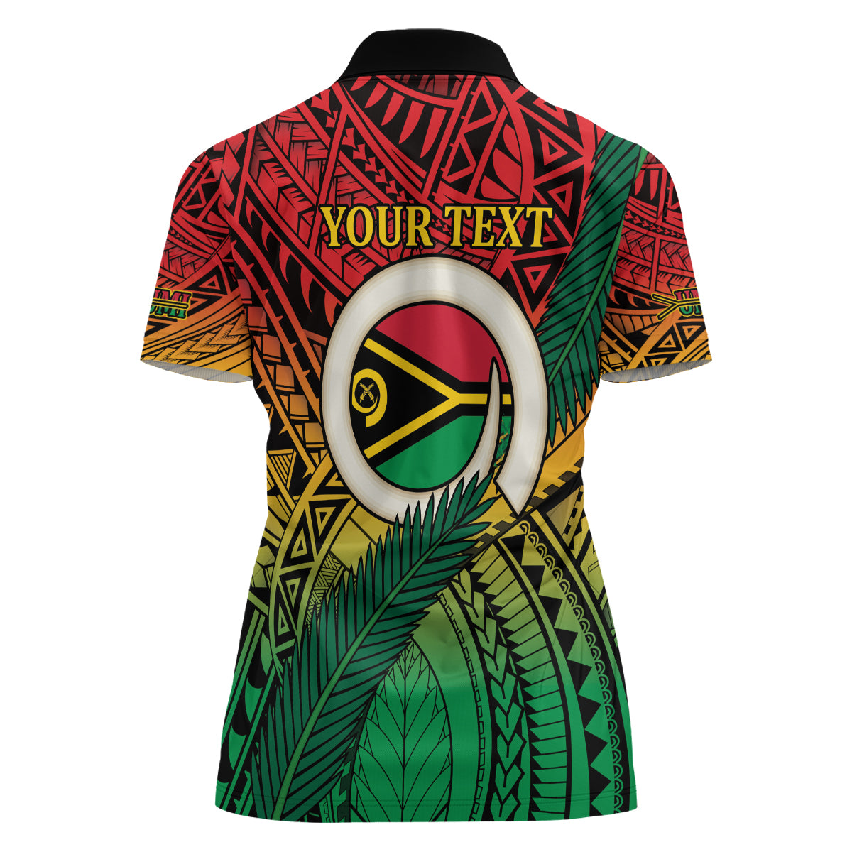 Personalised Vanuatu Yumi 44th Indipendens Dei Women Polo Shirt Vanuatuan Broad Tusk with Polynesian Tribal