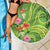 Polynesian Tribal Flower Tattoo Beach Blanket Special Lime Green Vibe