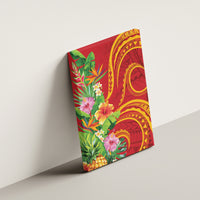 Polynesian Tribal Flower Tattoo Canvas Wall Art Special Vermilion Vibe LT9 - Polynesian Pride